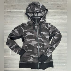 Athleta Black Camo Zip-Up Hoodie Women’s M